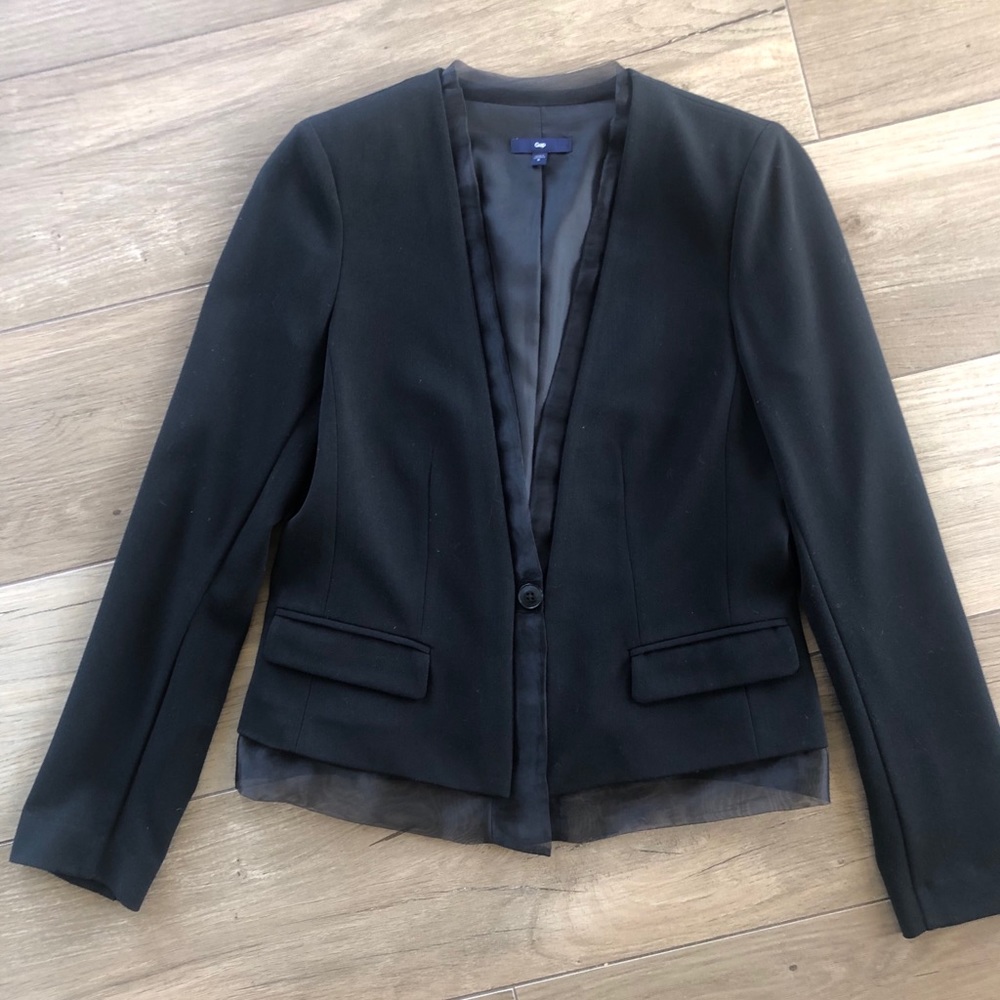 GAP Chiffon Trim Blazer Jacket 6